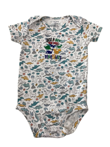 24M Onesie- Just a boy Who Loves Dinosaurs