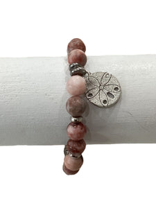 Beaded Bracelet - Sand Dollar Charm