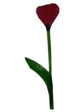 Single Stem Flower Suncatcher - Garnet