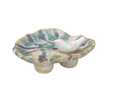 Bird Trinket Dish with Legs - Multicolored with 1 White Bird