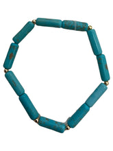 Stone Tube Bracelets with 18k Gold