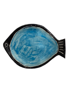 Dish/Tray - Blue/Black Fish