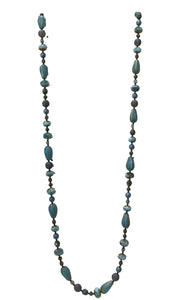 Turquoise & Gold Necklace - 44"