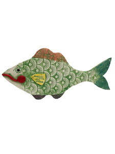 Ceramic Fish - Green Fan