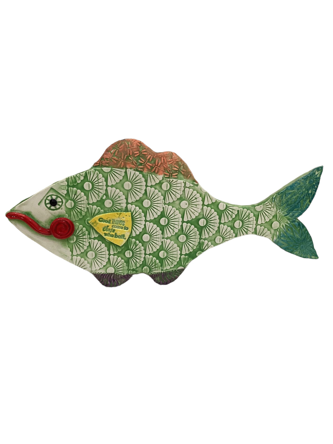 Ceramic Fish - Green Fan