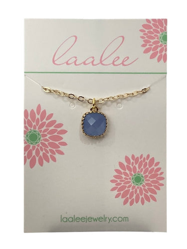 Gemstone Glass Necklaces - Periwinkle