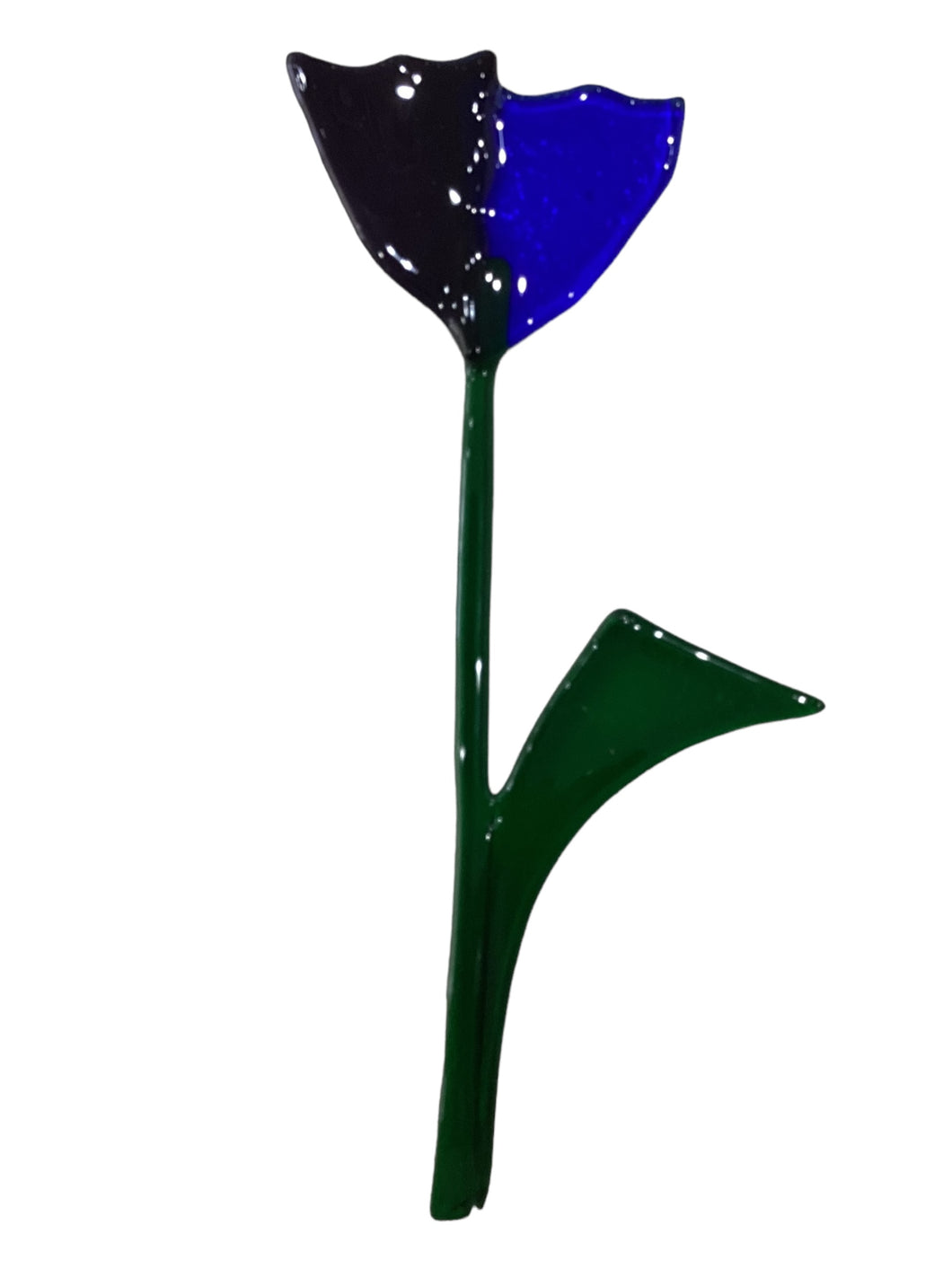 Single Stem Suncatcher - Purple & Dark Blue