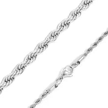Stainless Steel Rope Chain Necklace 7 mm - 24"