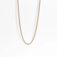18k Gold PVD Stainless Steel Rope Chain Necklace 5 mm - 24"