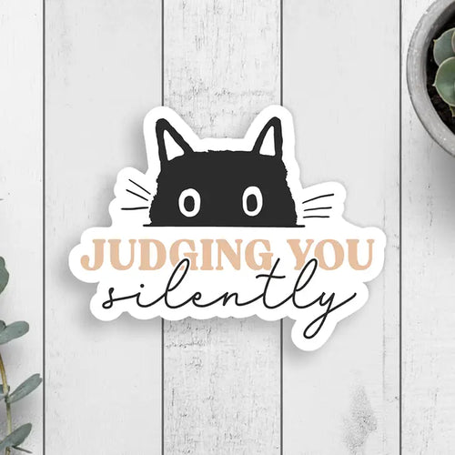 Judging You Silently Vinyl Sticker