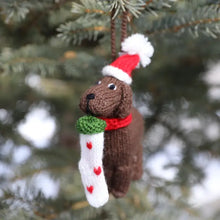 Dog with Stocking Ornament