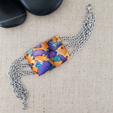 Alcohol Ink Copper & Multi-Chain Small Bracelet