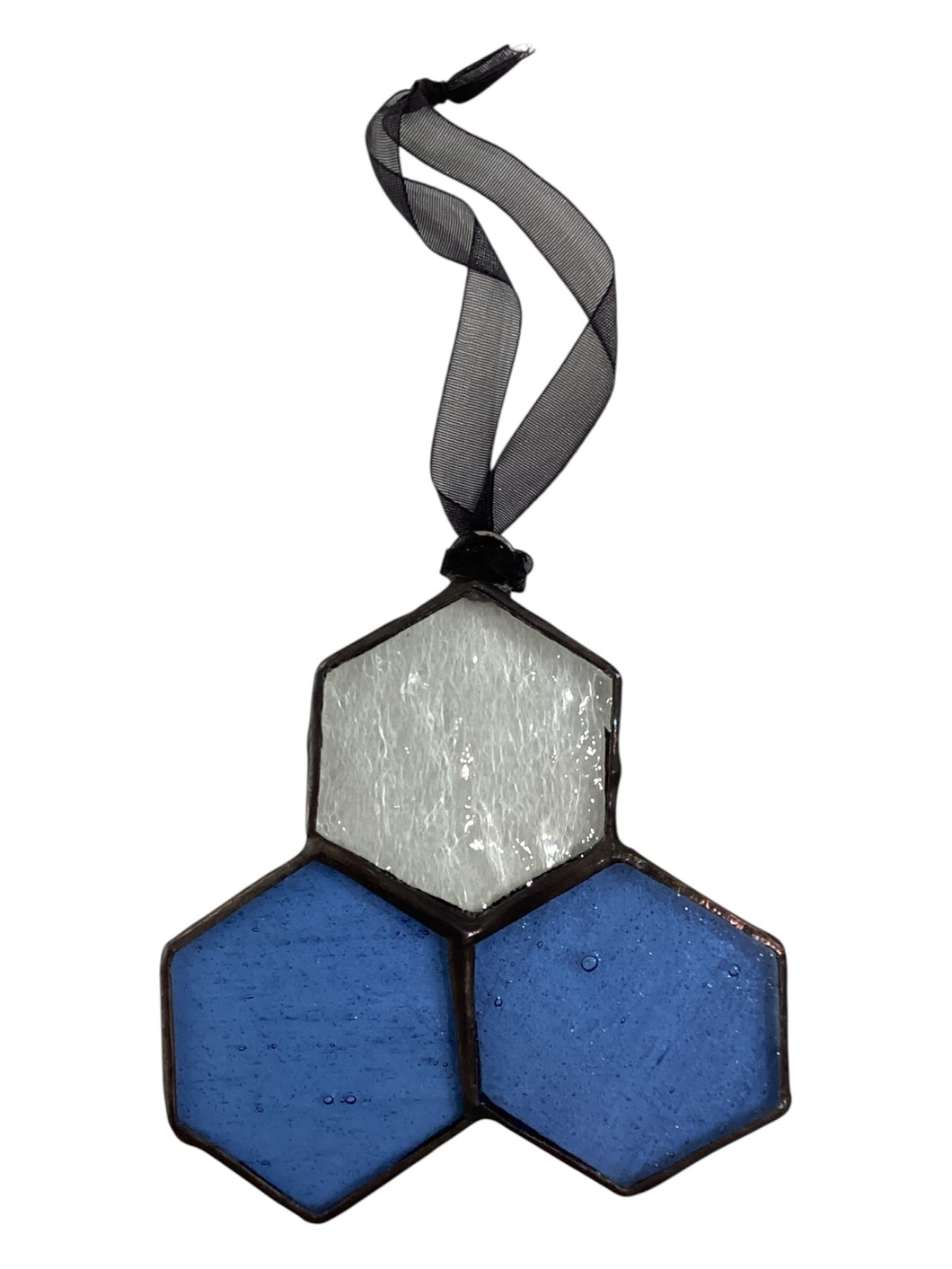 3PC Honeycomb Ornament - Blue & Clear