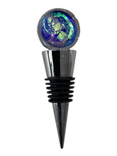 Wine Bottle Topper - Purple & Blue/White