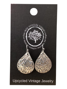 Silver Plate Disk Earrings