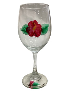 Stemmed Wine Glass - Hibiscus