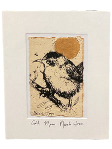 Gold Moon Marsh Wren - Original - 8" x 10"