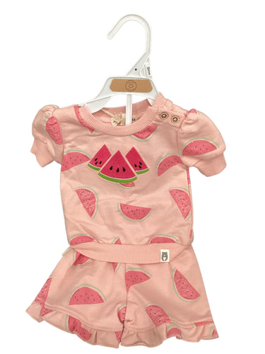 2 pc. Watermelon Shorts Outfit 3-6 M