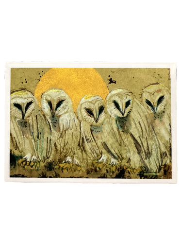 Gold Moon Barn Owls - Print - 5