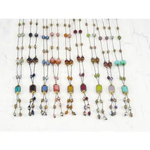 19" Rectangle Tassel Necklace