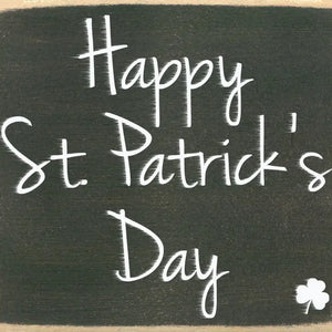 3" x 3" Wooden Block Sign - Happy St. Patrick's