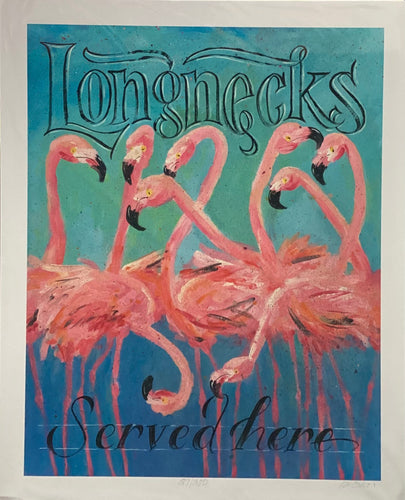 Longnecks Served Here Print - 16