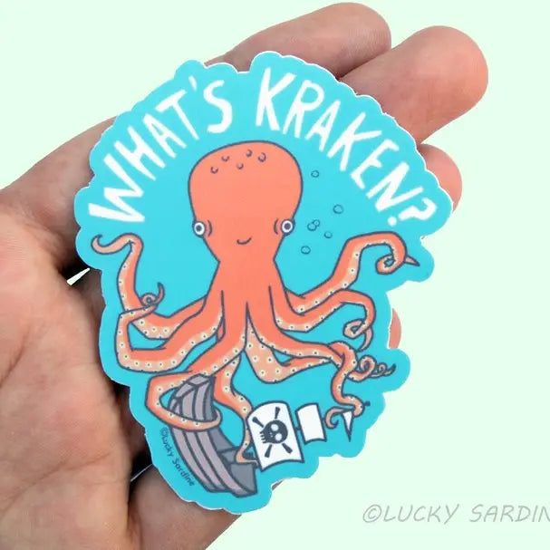 Octopus - Pirate Ship - What's Kraken? Vinyl Sticker