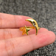 Star & Moon Ring - 18k Gold Plated