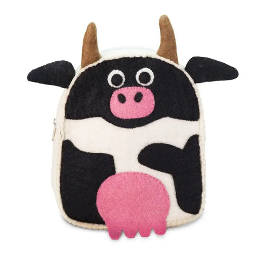 Cow Felted Backpack