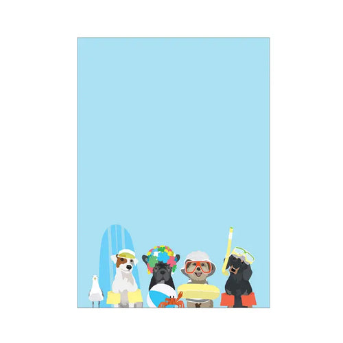 Dogs Summer Beach Notepad