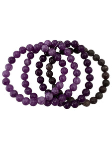 Stone Bracelet - Set of 4 - Purple