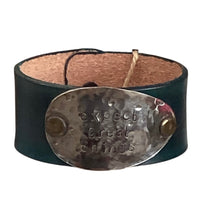 Silverware Stamped Leather Cuff