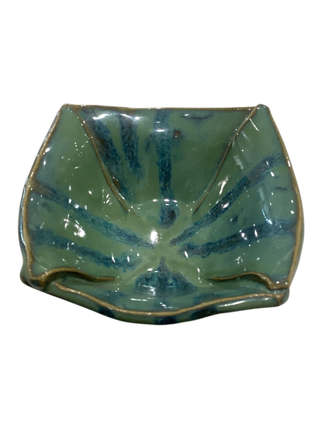 Square Green/Gold Bowl