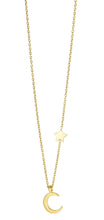 Moon & Stars Necklace - Gold Plated Sterling