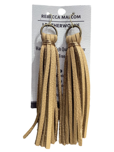 Tassel Earrings - Tan
