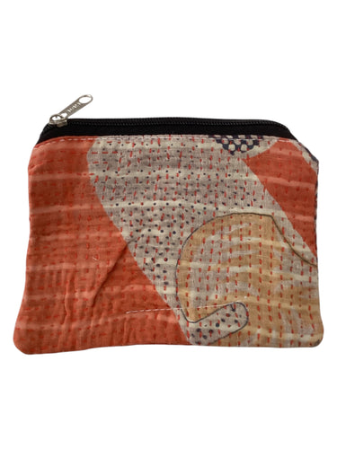 Kantha Zipper Pouch Bag - Medium