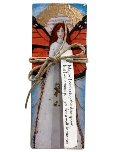 Small Wood Block Angel