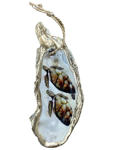 Brown Turtle Oyster Ornament