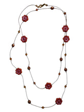 36" Hand Knotted Long Flower Necklace