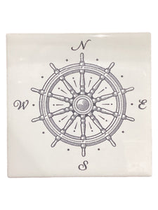 Ceramic Coaster - Nautical Compass