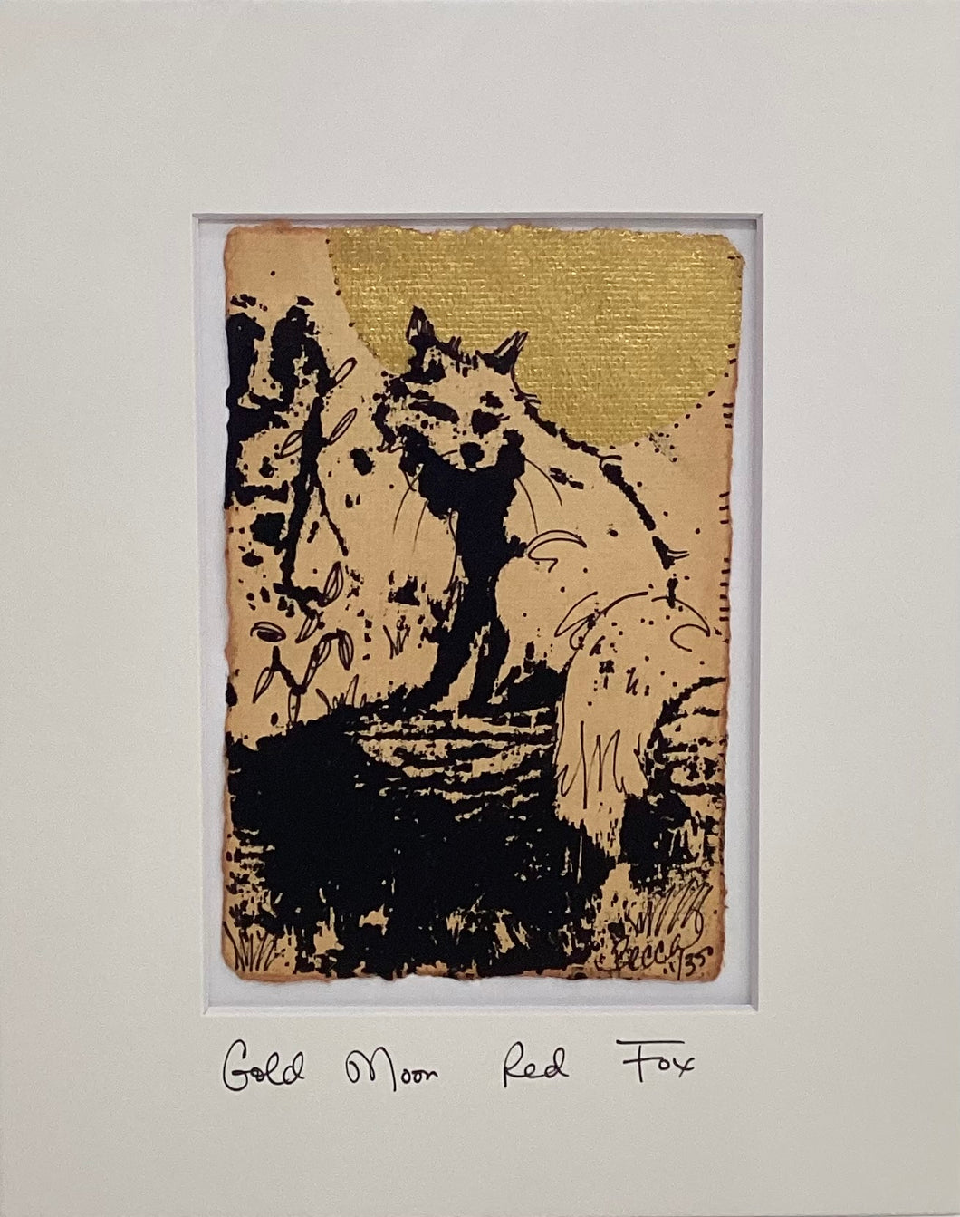 Gold Moon Red Fox - Original - 8
