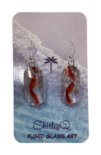 Wavy Bronze Dangle Earrings