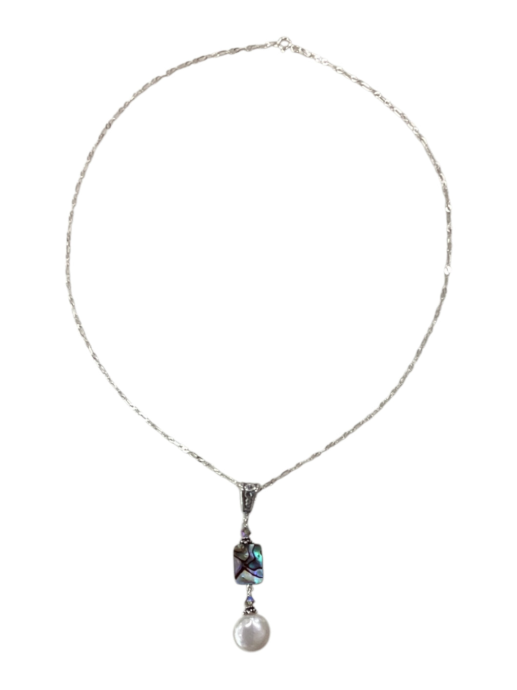 Abalone & Coin Pearl Necklace