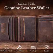 Men's Handcrafted Distressed Wallet - Trifold