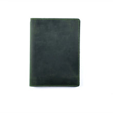 Genuine Leather Passport Holder Case - Green