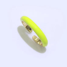 Enamel Stacking Ring - Gold Filled Open Adjustable Ring
