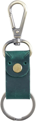 Genuine Leather Keychain - Green