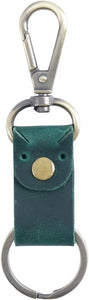 Genuine Leather Keychain - Green