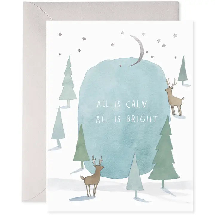 All Is Calm - Christmas Winter Holiday Greeting Card