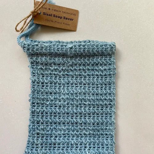 Sisal Soap Saver Bag - Blue